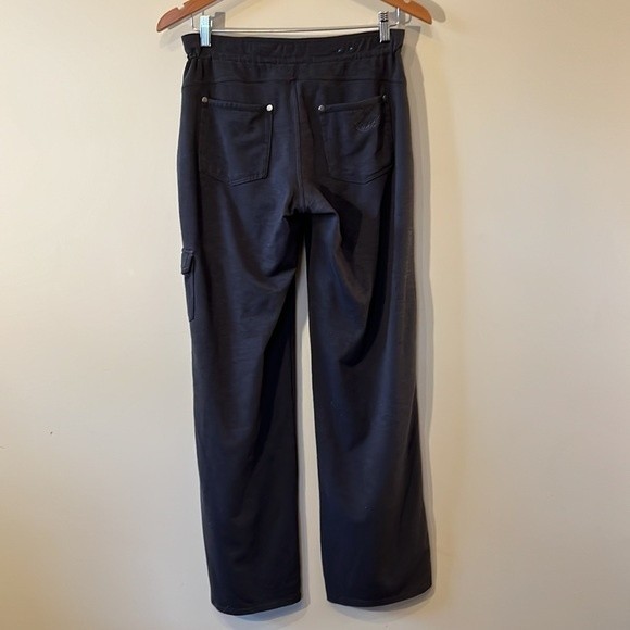 KUHL stretch travel pants Women Gray cargo drawstring waist Size 6S - Picture 7 of 16